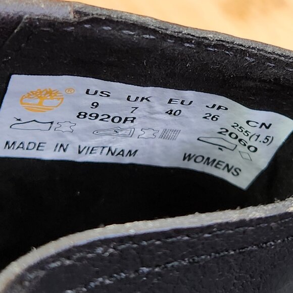 Timberland Earthkeepers Danforth Womens Black Leather Wedge Heel Mules Size 9 - Picture 10 of 10